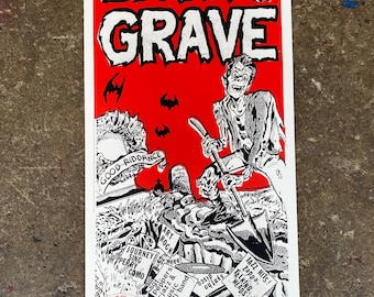 Back From The Grave  10” x 20” Limited Art Print Crypt Records