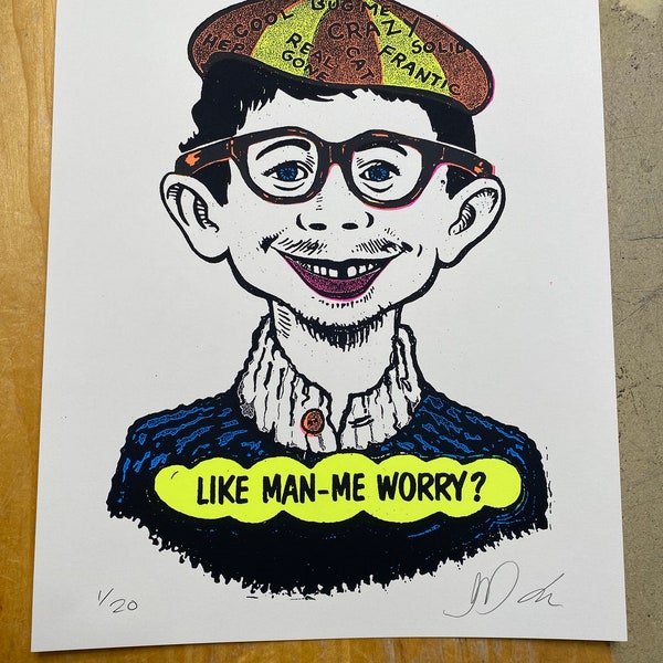 Like Man - Me Worry Alfred E Neuman 8” x 10” Art Print