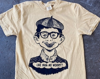 Alfred E Neuman Like Man - Me Worry Comfort Colors Shirt