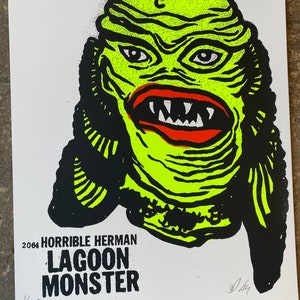 Horrible Herman Lagoon Monster 8” x 10” Art Print