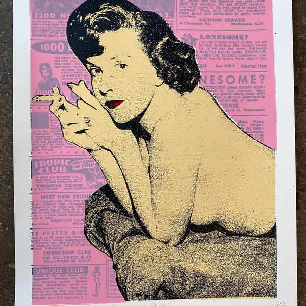 Hot Lips Baby 16” x 20” Silkscreen Art Print