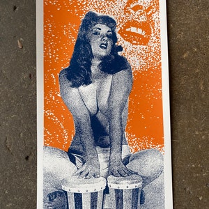 Bingo Beatin’ Silkscreened Art Print 10” x 20”