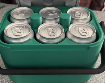 Portavasos para 6 latas: Portabebidas portátil para refrescos, cerveza, barbacoas, picnics y acampadas.