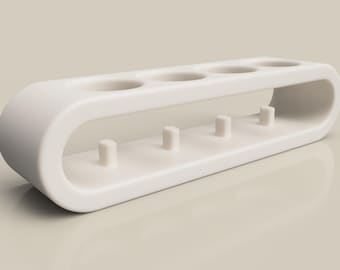 Soporte para cepillo de dientes eléctrico compatible con Oral-B, estación de acoplamiento familiar, capacidad para 2 a 5 cepillos, organizador de baño.