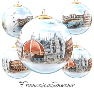 CHRISTMAS BALL - Italian cities including Venice, Florence, Rome, Pisa, Milan
