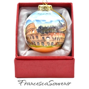 CHRISTMAS BALL Porcelain - Rome and its monuments
