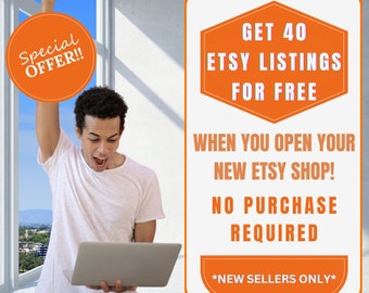 FREE ETSY LISTINGS, 40 Etsy Listings for Free, Get Link for Free Listing, 40 Free Product Listings, No Payment Required, Link in Description