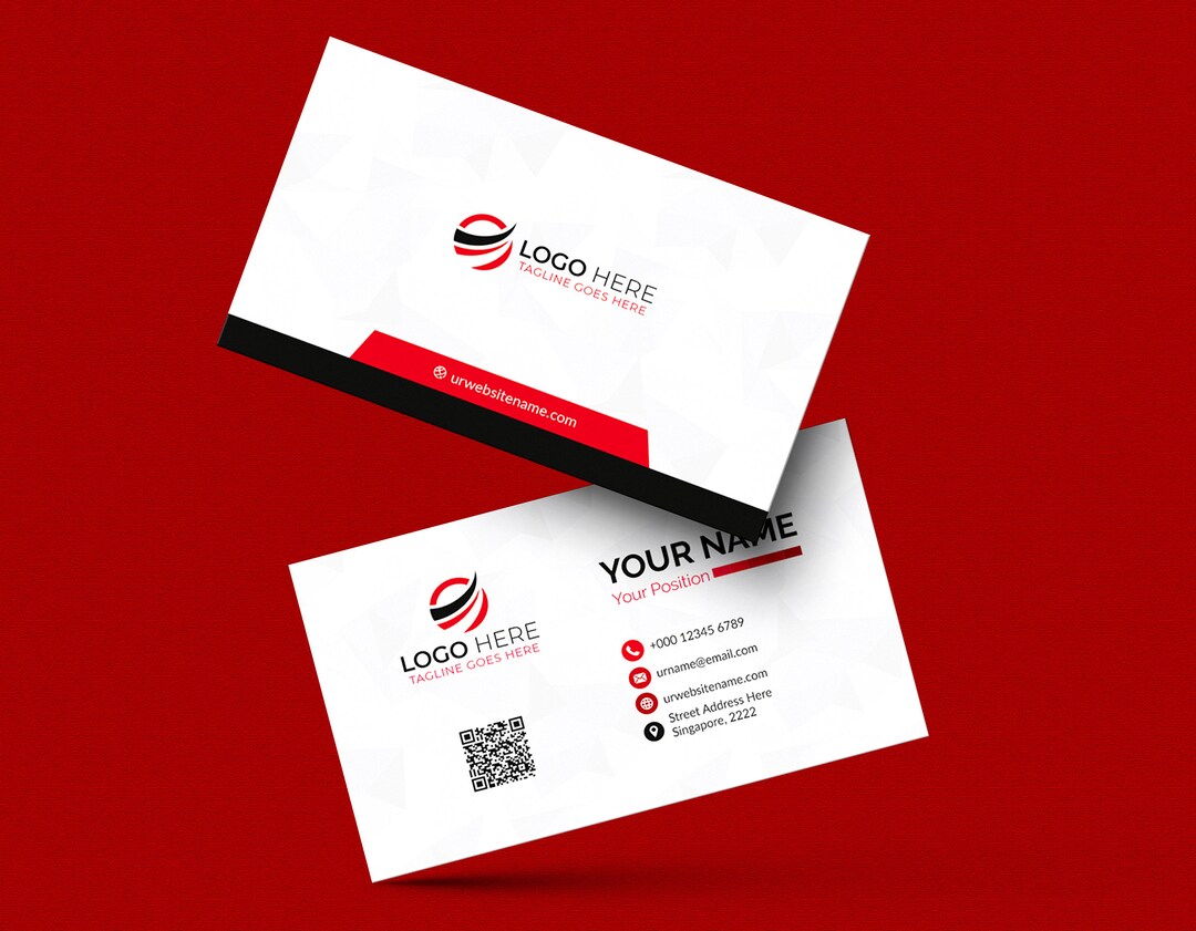 Formal Business Card Template PSD Format Calling Cards Etsy