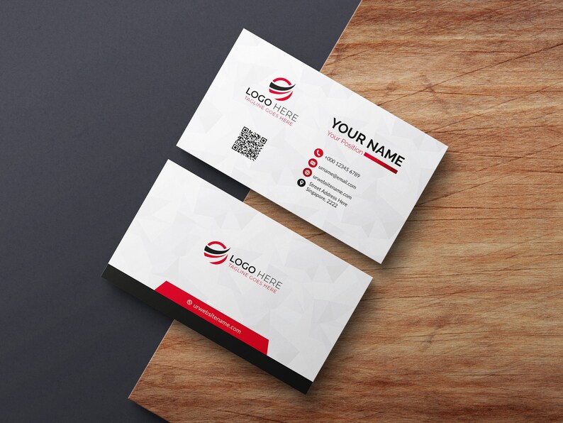 Formal Business Card Template PSD Format Calling Cards Etsy