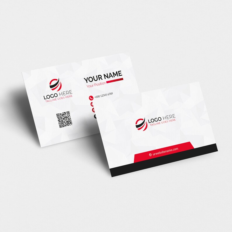 Formal Business Card Template PSD Format Calling Cards Etsy