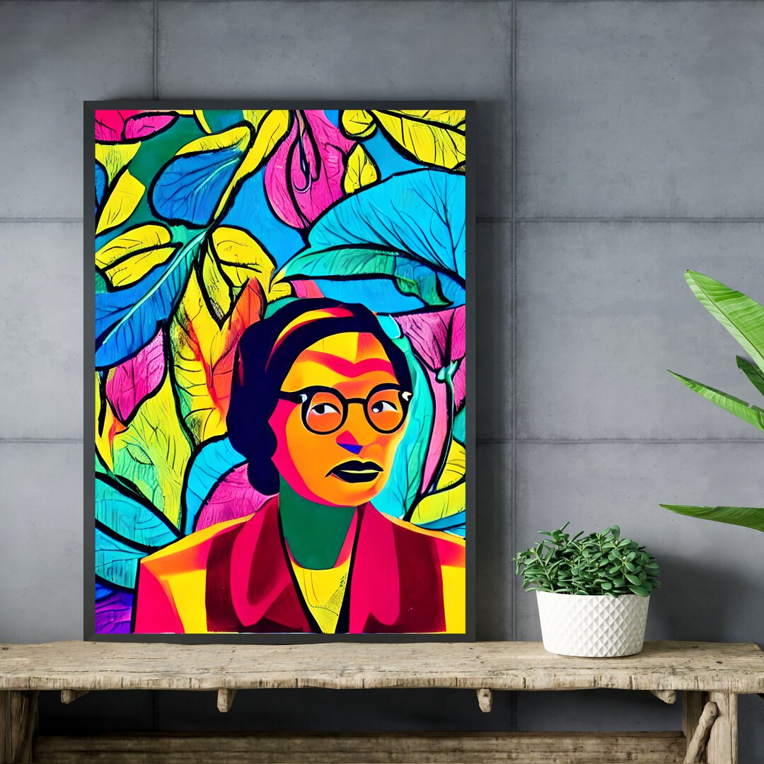 Digital Download Wall Art of Rosa Parks / Civil Rights Activist ...