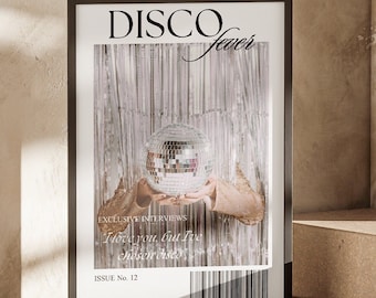 Disco Print, Disco Poster, Trendy Wall Art, Digital Download, Printable Art, Retro Art, College Dorm Art, y2k Print, Girly Wall Art