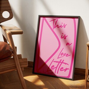 Love Letter, Aesthetic Wall Art, Pinterest Style, Lovecore, Preppy