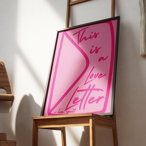Love Letter, Aesthetic Wall Art, Pinterest Style, Lovecore, Preppy