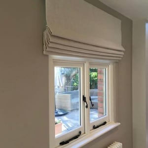 Linen Roman Blind - Roman Blind Roman Blinds Trim Mid Weight Linen Fabric Roman Shade Curtain