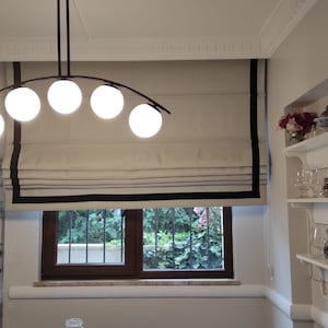 Linen Roman Blind - Roman Blind Roman Blinds Trim Mid Weight Linen Fabric Roman Shade Curtain