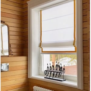 Linen Roman Blind - Roman Blind Roman Blinds Trim Mid Weight Linen Fabric Roman Shade Curtain