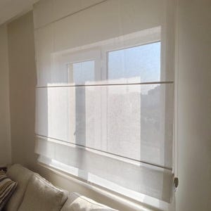 Linen Roman Blind - Roman Blind Roman Blinds Trim Mid Weight Linen Fabric Roman Shade Curtain