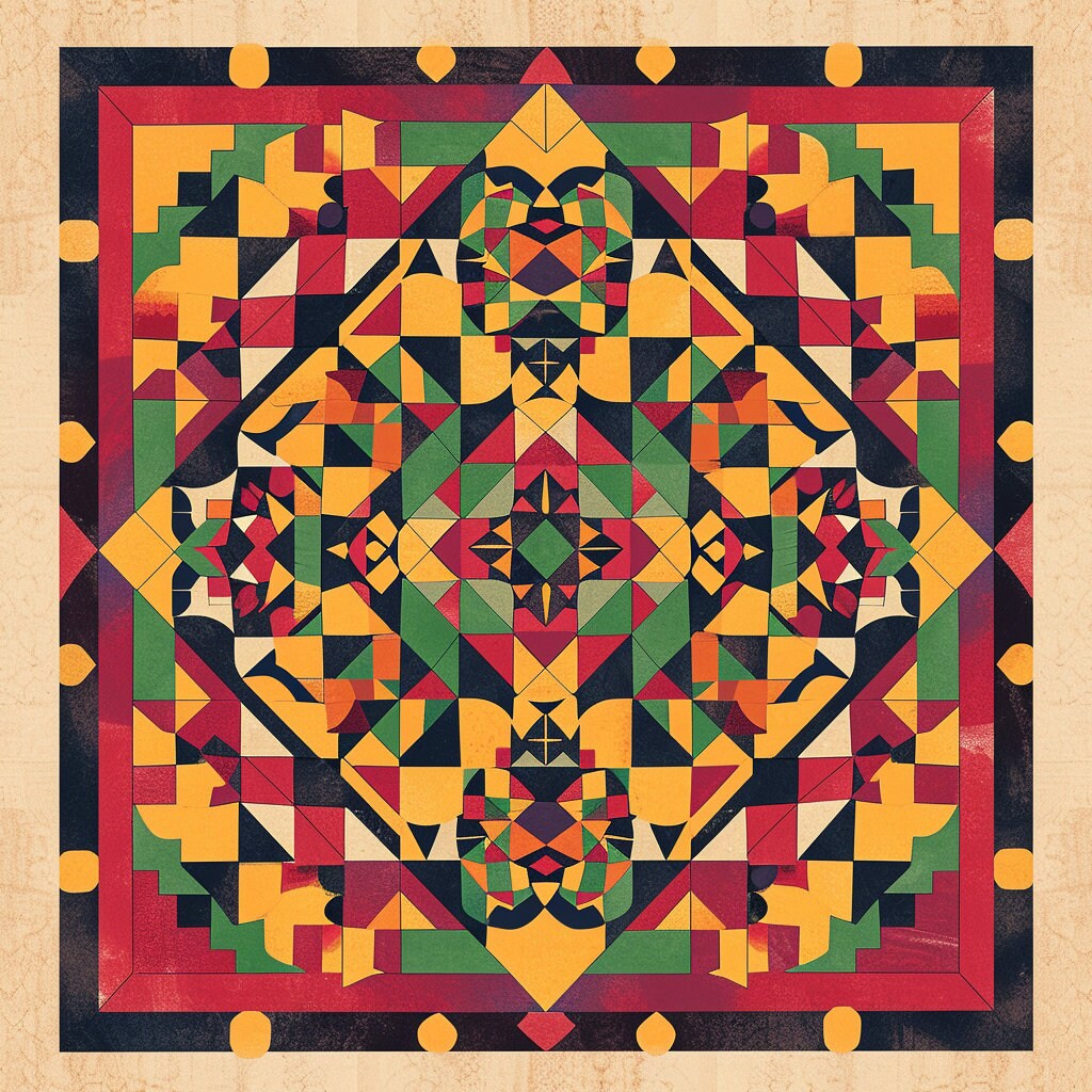 Bundle of 40 Folk Art Seamless Pattern Illustrations Digital Clipart ...