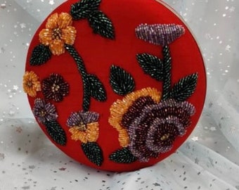 Bolso de mano con bordado de rosas,,,,,,bolso de mano para mujer, bolso de mano para fiesta