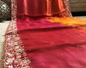 Luxury Shaded Tissue Saree Reception Sarees Indian sari blouse