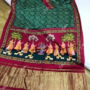 Green Patola saree Indian sari