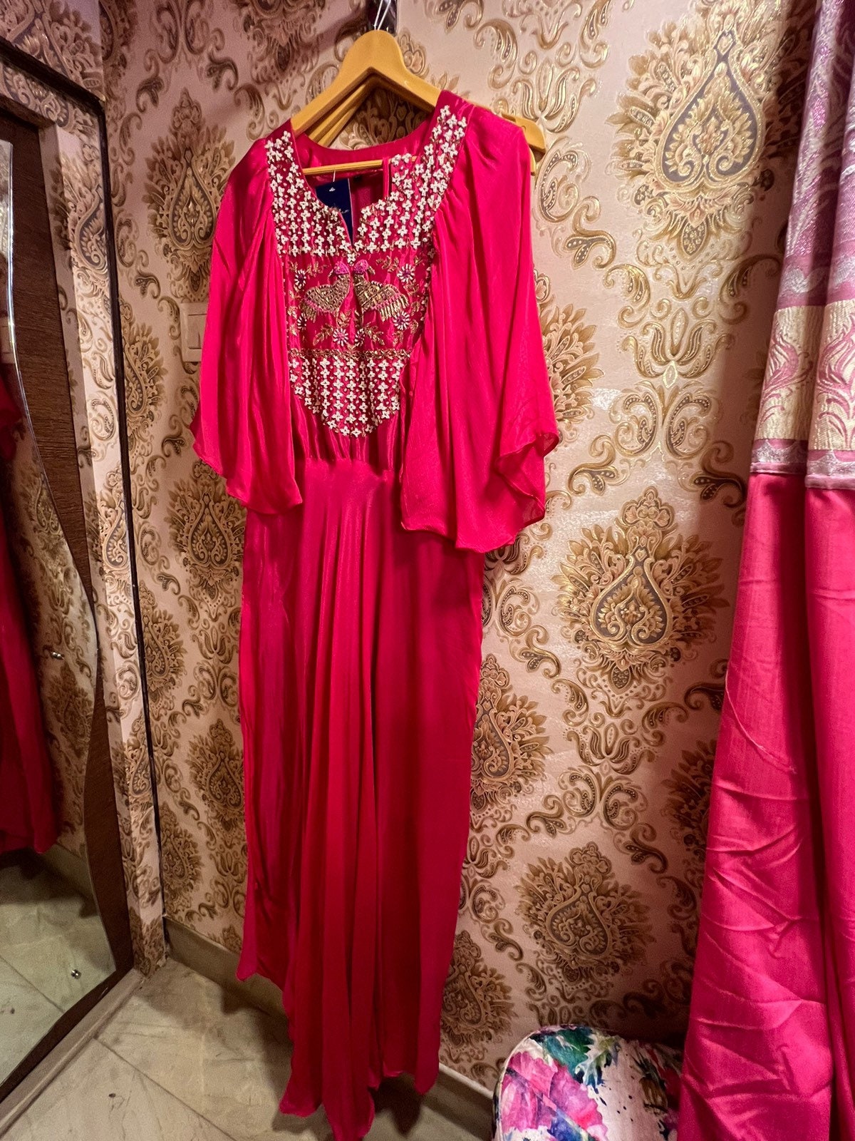 Peacock Inspired Pink Dress Etsy Canada