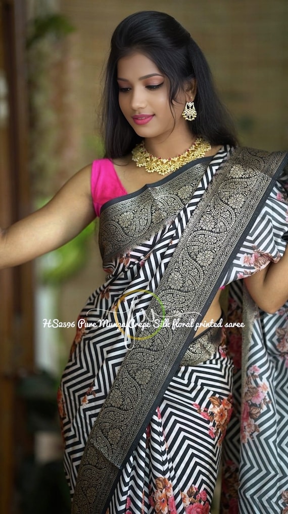 Black partywear saree sale