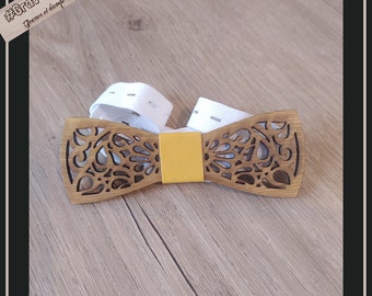 Wooden bow tie