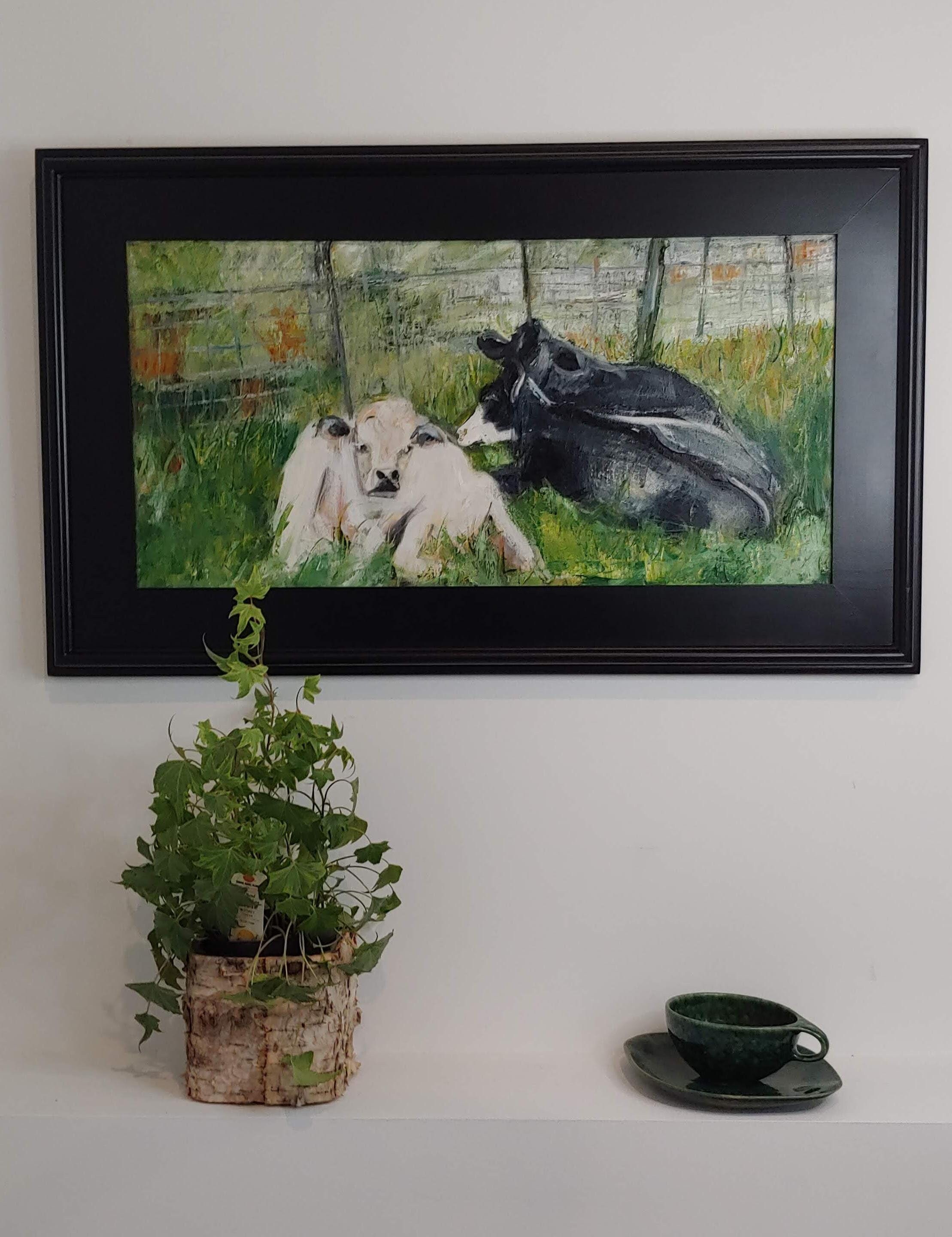 Cow Painting - 'It's Going to Rain' - Original Oil Painting
