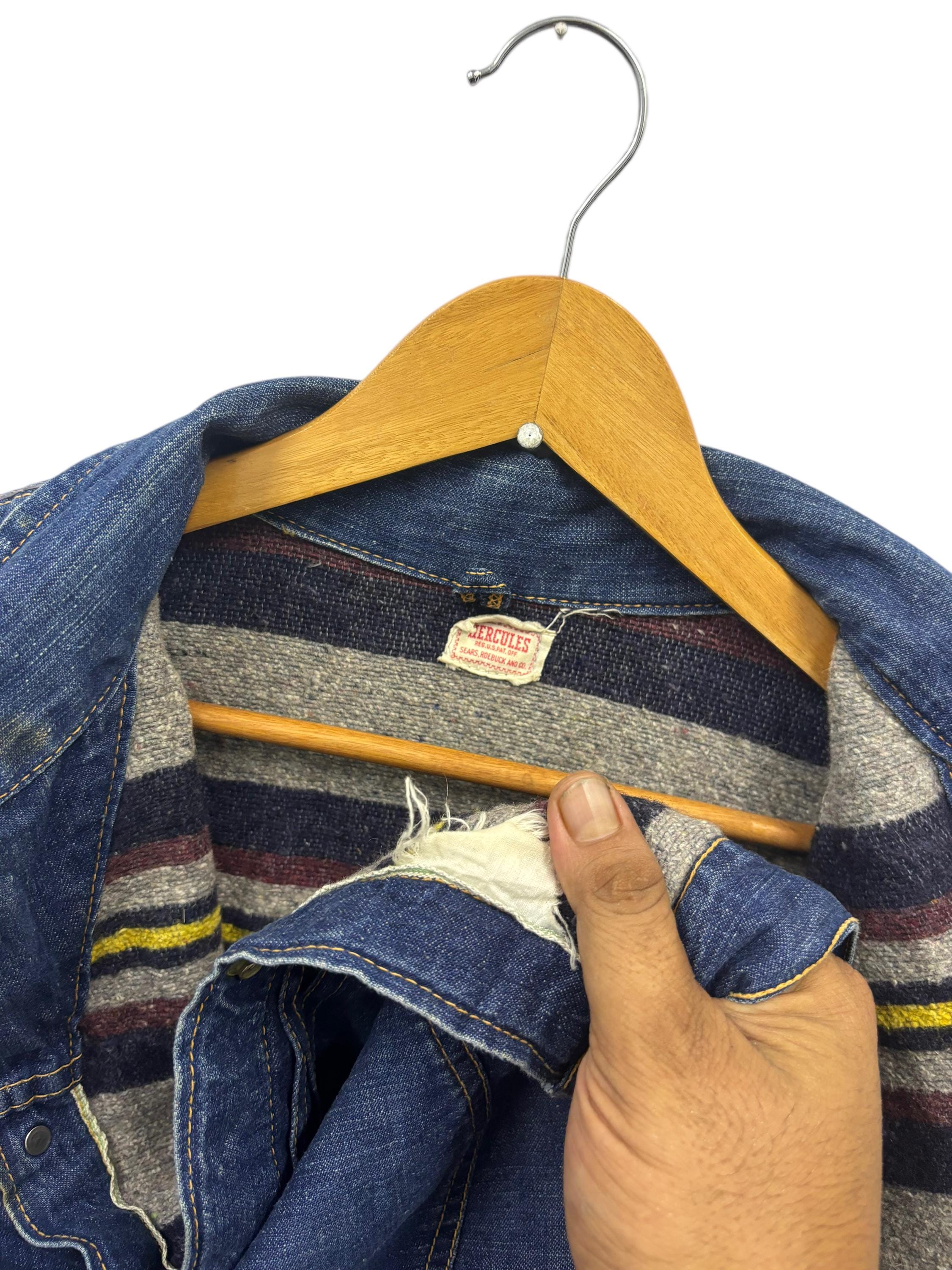Vintage 1940-1950's Hercules Sears Blanket Lined Denim