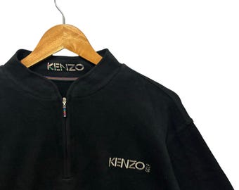 Vintage Sweatshirt Kenzo Golf Japanese Brand Embroidery Half