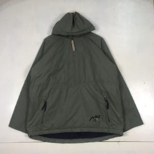 Vintage Jack Wolfskin Parka Windbreaker Half Zipper Jacket Hoodie menswear fashion stylish outerwear jacket Gray Xlarge Size