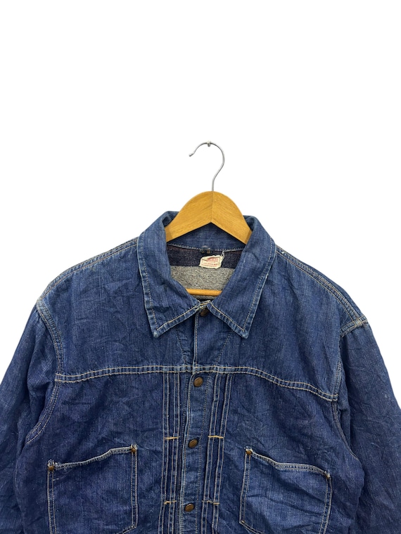 Vintage 1940-1950's Hercules Sears Blanket Lined Denim Jacket Type