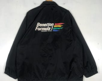 【海外 正規品】 Racing 1 Formula Benetton Vintage Team Full Jacket Coach コレクション