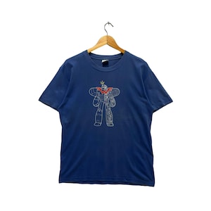 Vintage Weezer American Band Tees Graphic Streetwear Style Stylish Outfit Fashion Top tees Tshirt Blue Medium