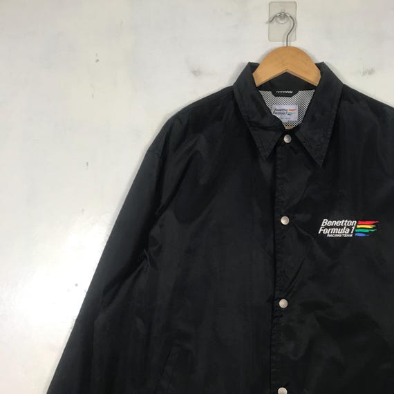 Benetton Formula 1 コーチジャケット Vintage Benetton Formula 1 Racing Team Coach Jacket Full
