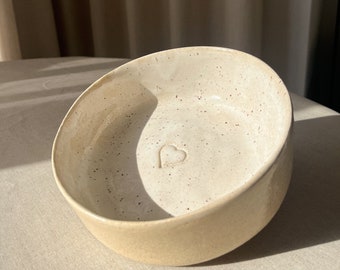 Heart handmade ceramic bowl, bol ceramica, ceramic fruit bowl, breakfast bowl, home decoration, medium bowl, handmade soup bowl, mothers day