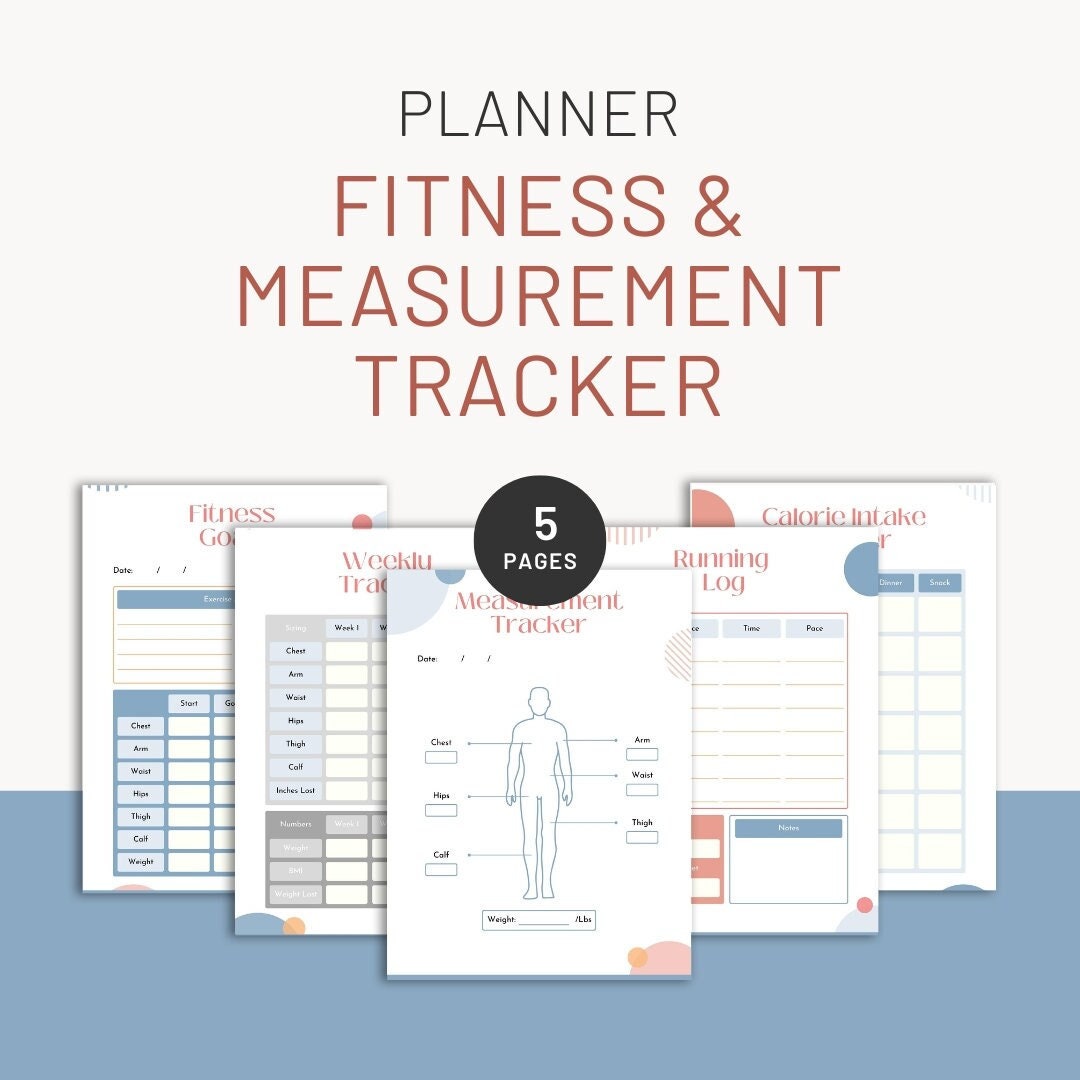 Fitness & Measurement Tracker Etsy