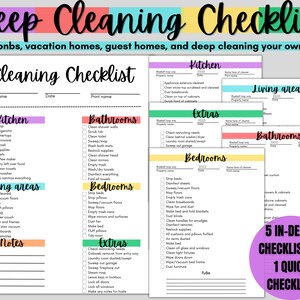 Master Cleaning Checklist for House Deep Clean Checklist - Etsy