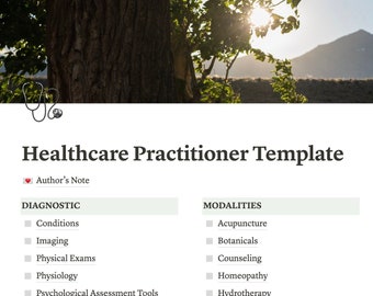 NOTION TEMPLATE: Clinic Note Organizer for Clinical Practitioners + Student Interns