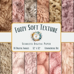 Digitale papier Fuzzy zacht patroon gezellige schattige textuur voor scrapbooking, uitnodigingen, kaarten, afdrukbare Instant Download | Naadloos ontwerp
