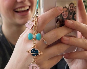 Leuke telefoonbedel Mobiele telefoonaccessoires Aangepaste telefoonhoes bedel Gepersonaliseerde telefoonsieraden Cadeau voor tienermeisje Verjaardagscadeau-idee voor haar