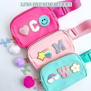 Personalized Kids Waist Bag Initial Patch Crossbody, Vacation Travel Pouch
