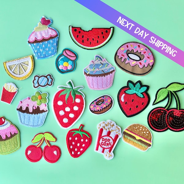 Snack Patches for Hat Patch Iron On Candy Patch for Jean Jacket Cute Patch for Bag DIY Patch for Backpack Cool Patch Embroidered Trucker Hat