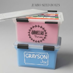 Personalized Kids Keepsake Box Milestone Tote File Organizer School Memory Box Child Memory File Box Child Milestone Box School Work Storage