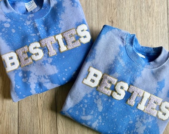 Custom Besties Shirt Girl Best Friend Sweater BFF Shirt Best Friends Set Besties Sweater Best Friend Matching Sweatshirt Bestie Gift for Her
