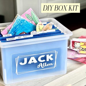 DIY 学年ファイルボックス ベビーマイルストーントートデカール 学校メモリーボックス 子供用 DIY マイルストーンキット DIY メモリーボックス ファイルフォルダー ラベル マイルストーンボックス