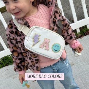 Toddler Crossbody Vacation Bag Personalized Fanny Pack with Monogram for Theme Parks or Trips
