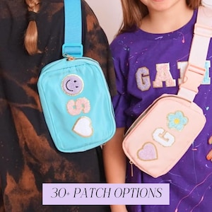 Personalized Kids Fanny Pack Custom Initial Patch Belt Bag